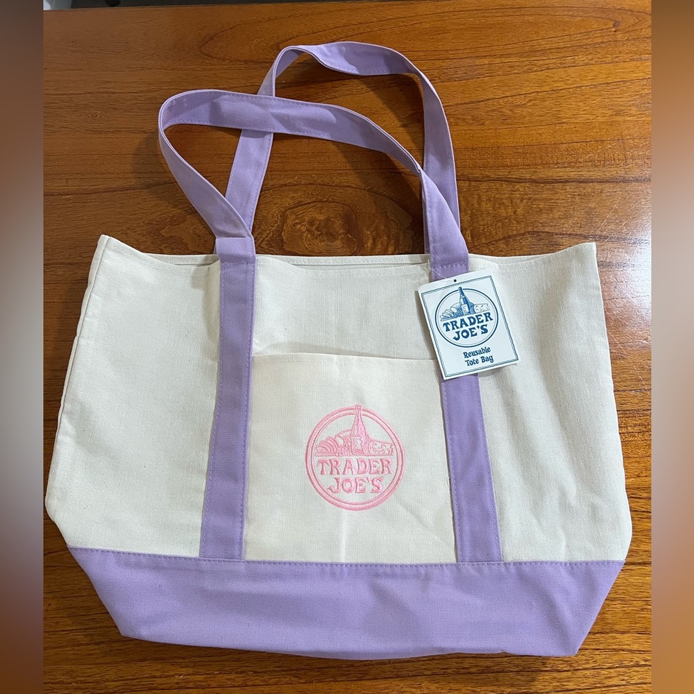 Trader Joe’s lavender tote bag
